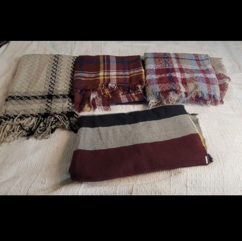 Set of Four Cozy Scarves Womens scarf bundle winter accessories